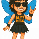 Death-Metal-Fee Charakter von Meteor-Medien