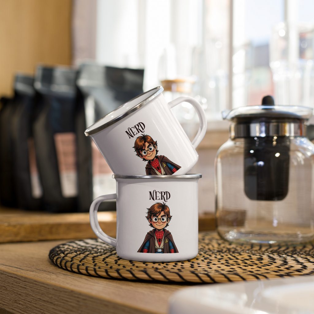 Nerd Emailletasse