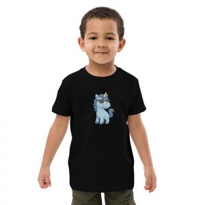 Blaues Einhorn Bio-Baumwoll-T-Shirt für Kinder - Stanley Stella STTK909