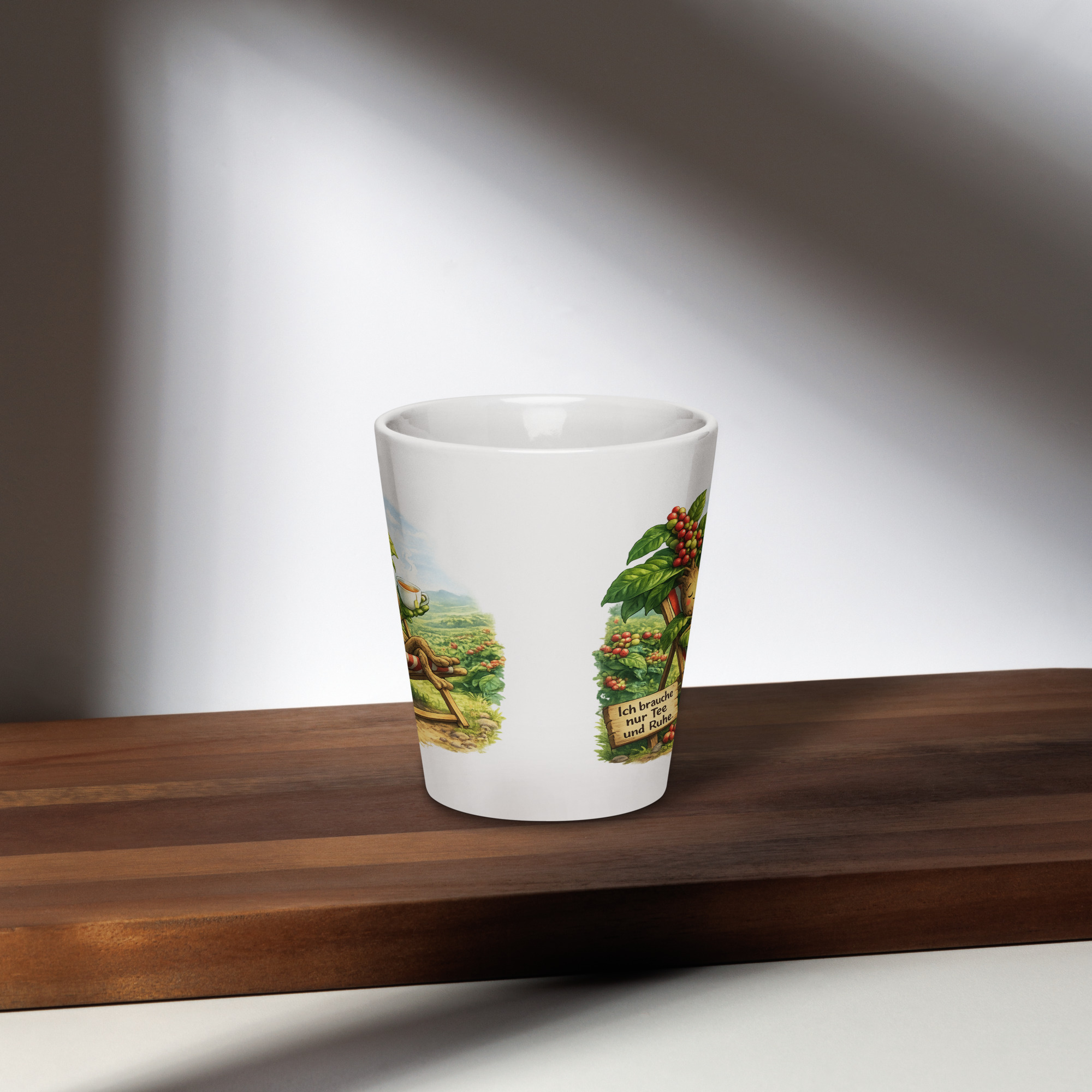 Milchkaffeetasse Tee trinkende Kaffeepflanze 3 Milchkaffeetasse Tee trinkende Kaffeepflanze – Bild 3