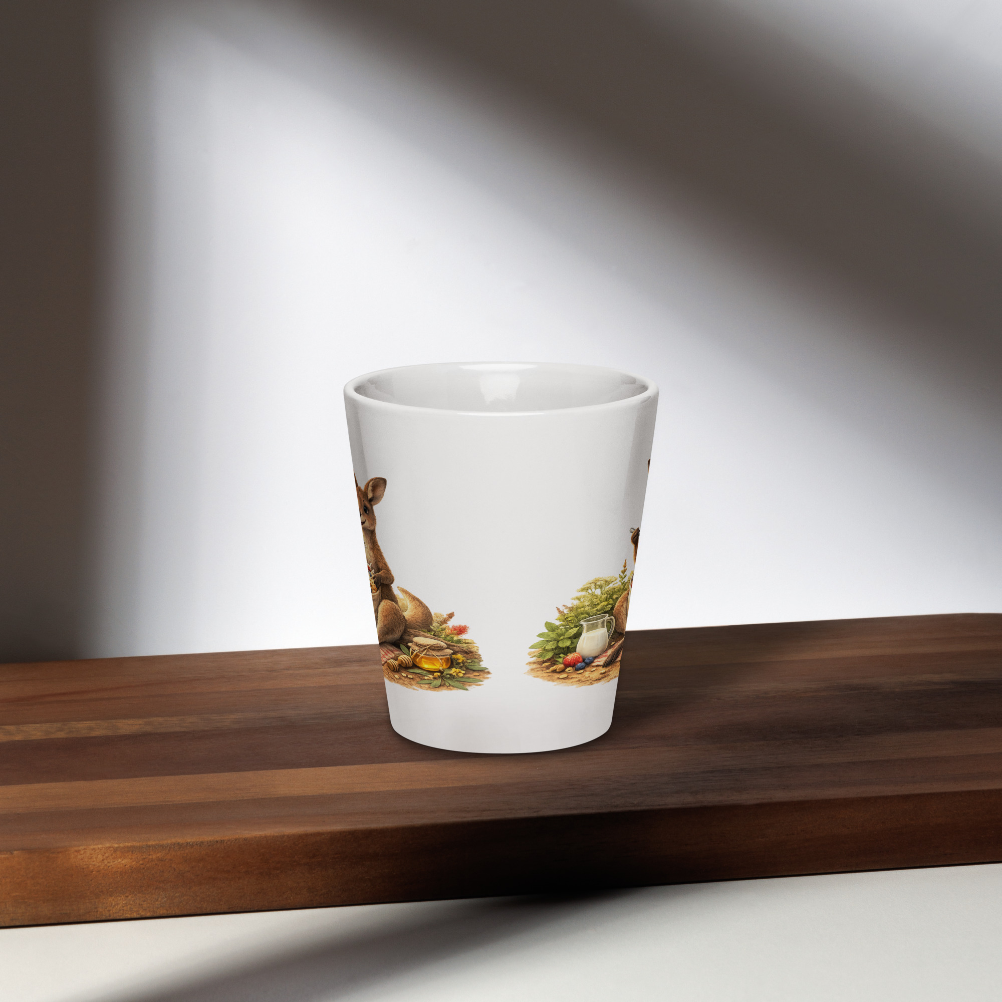 Milchkaffeetasse Müsli essendes Känguru 3 Milchkaffeetasse Müsli essendes Känguru – Bild 3