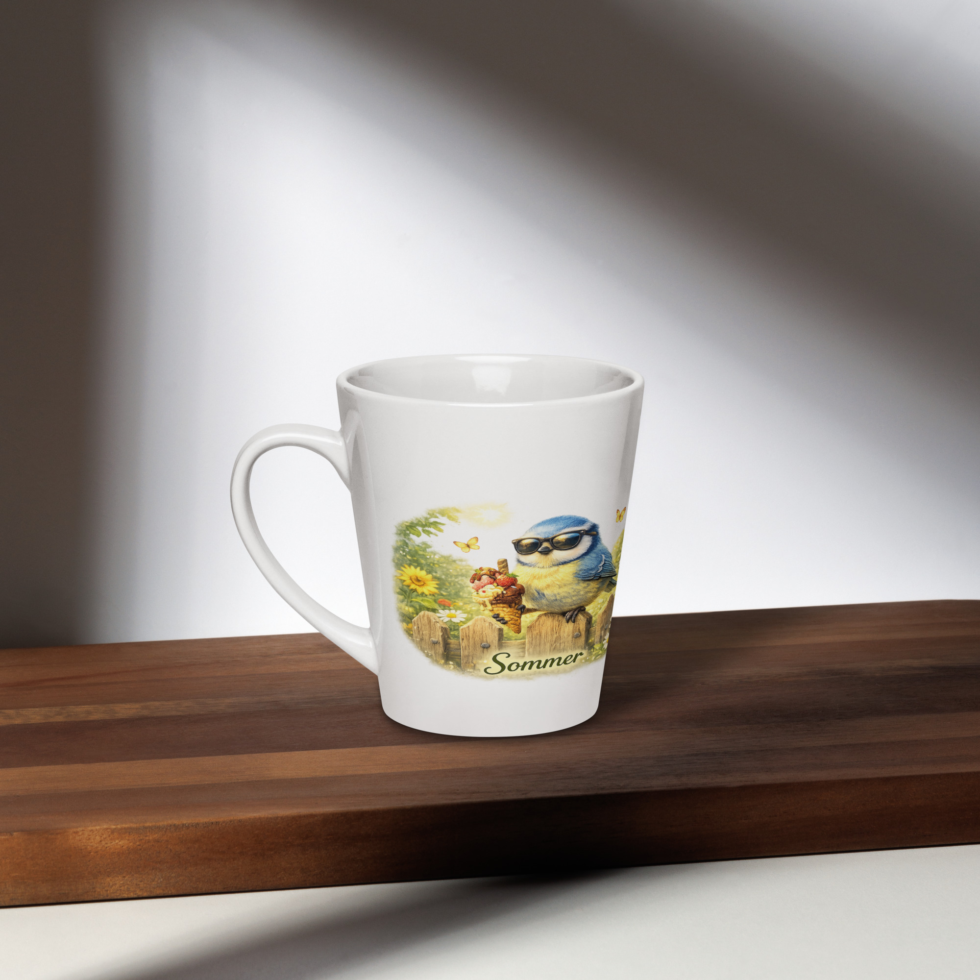 Milchkaffeetasse Blaumeise im Sommer 2 Milchkaffeetasse Blaumeise im Sommer – Bild 2