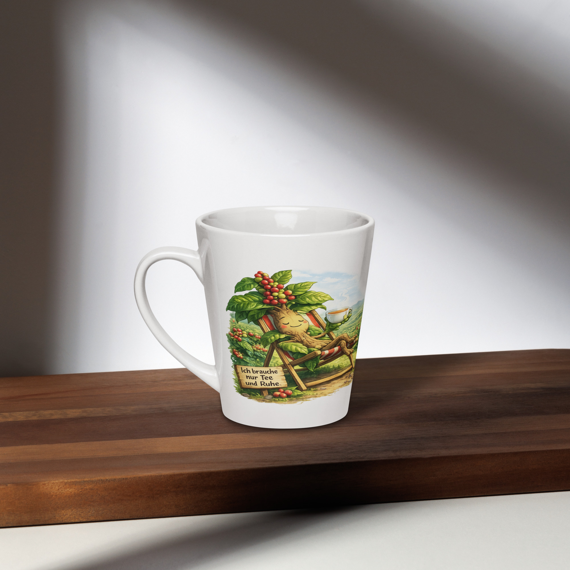 Milchkaffeetasse Tee trinkende Kaffeepflanze 2 Milchkaffeetasse Tee trinkende Kaffeepflanze – Bild 2