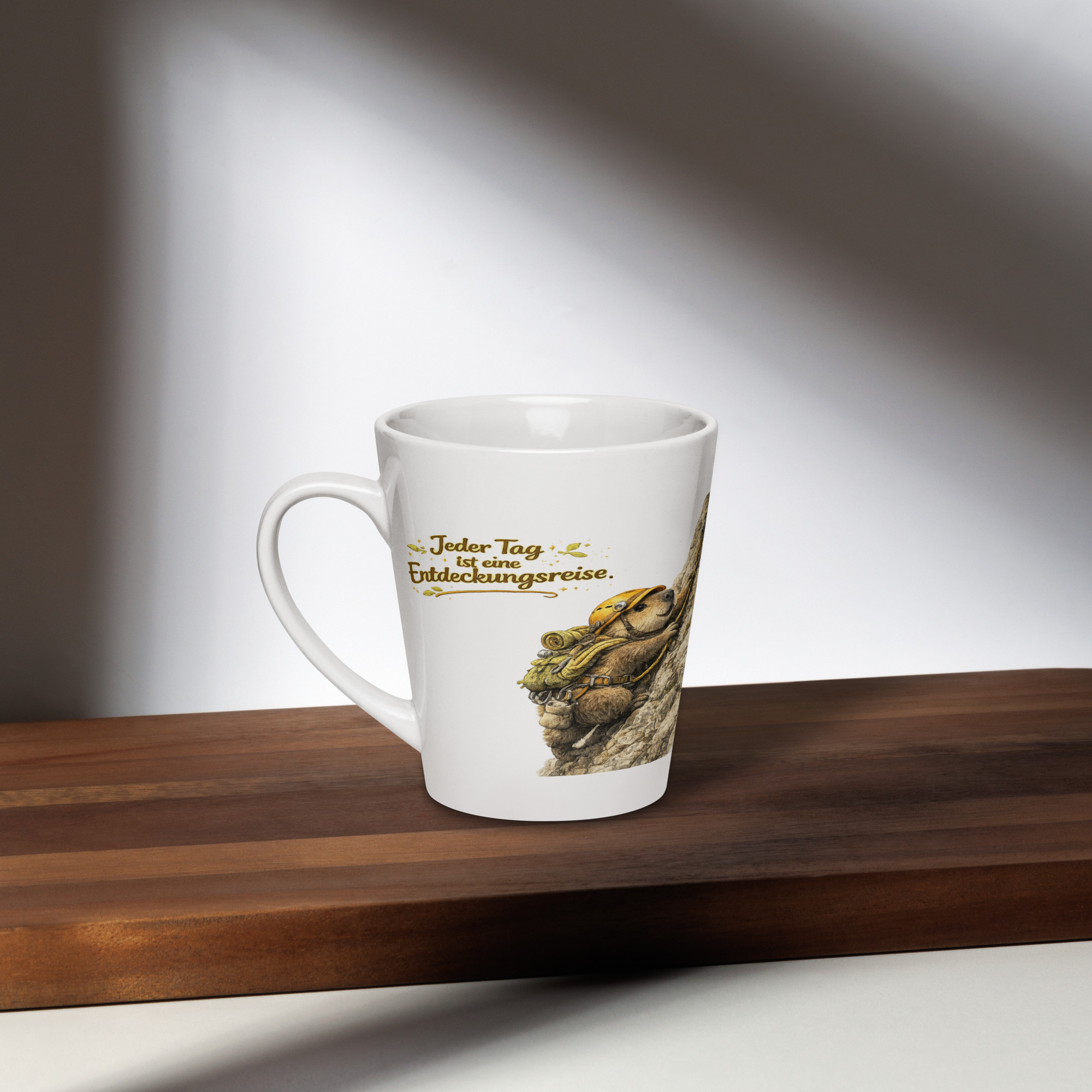 Milchkaffeetasse Murmeltier auf Entdeckungsreise 2 Milchkaffeetasse Murmeltier auf Entdeckungsreise – Bild 2