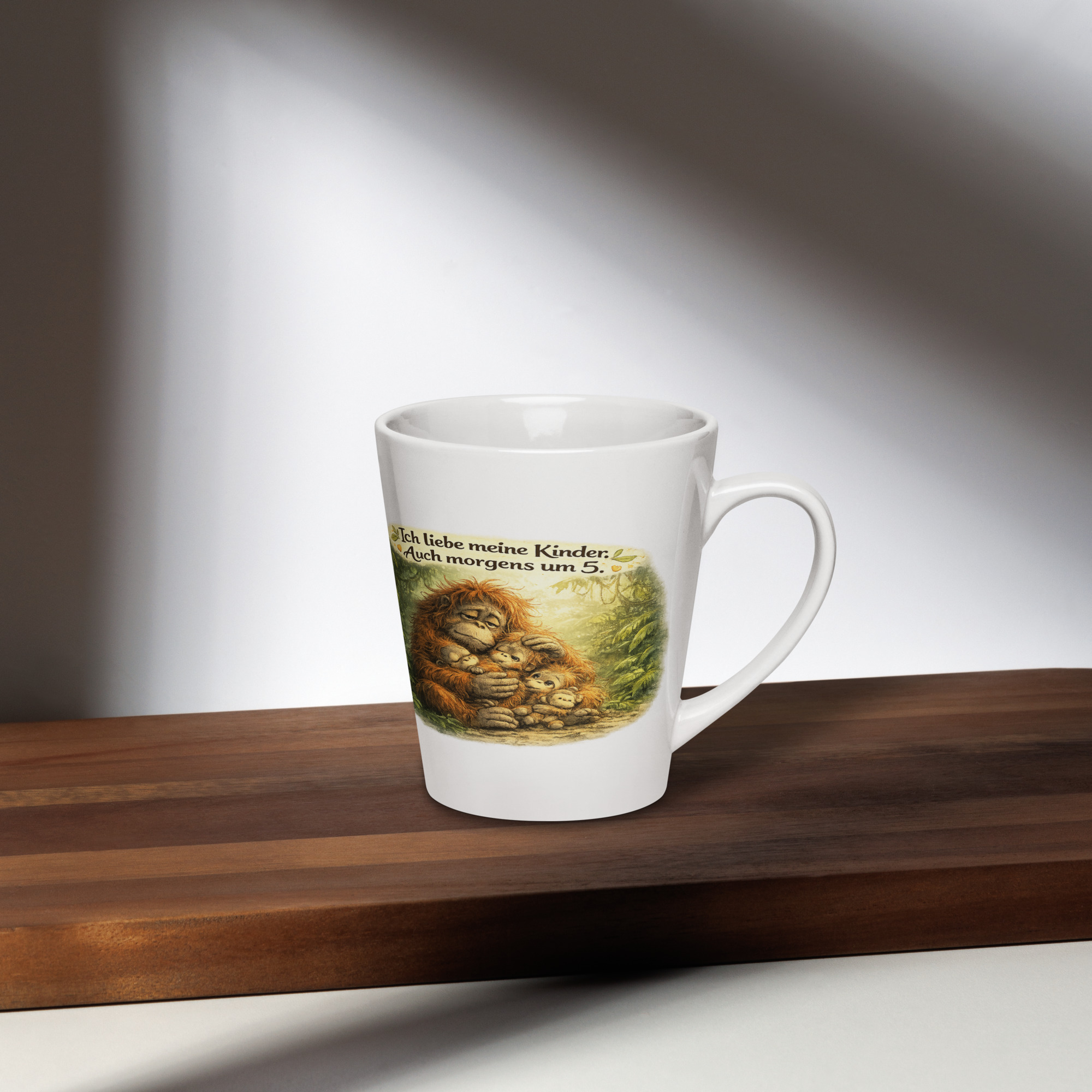 Milchkaffeetasse Elternliebe Orang-Utan 1 Milchkaffeetasse Elternliebe Orang-Utan