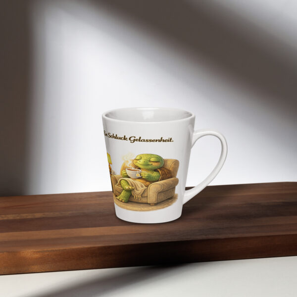 Milchkaffeetasse Schildkröte mit Gelassenheit
