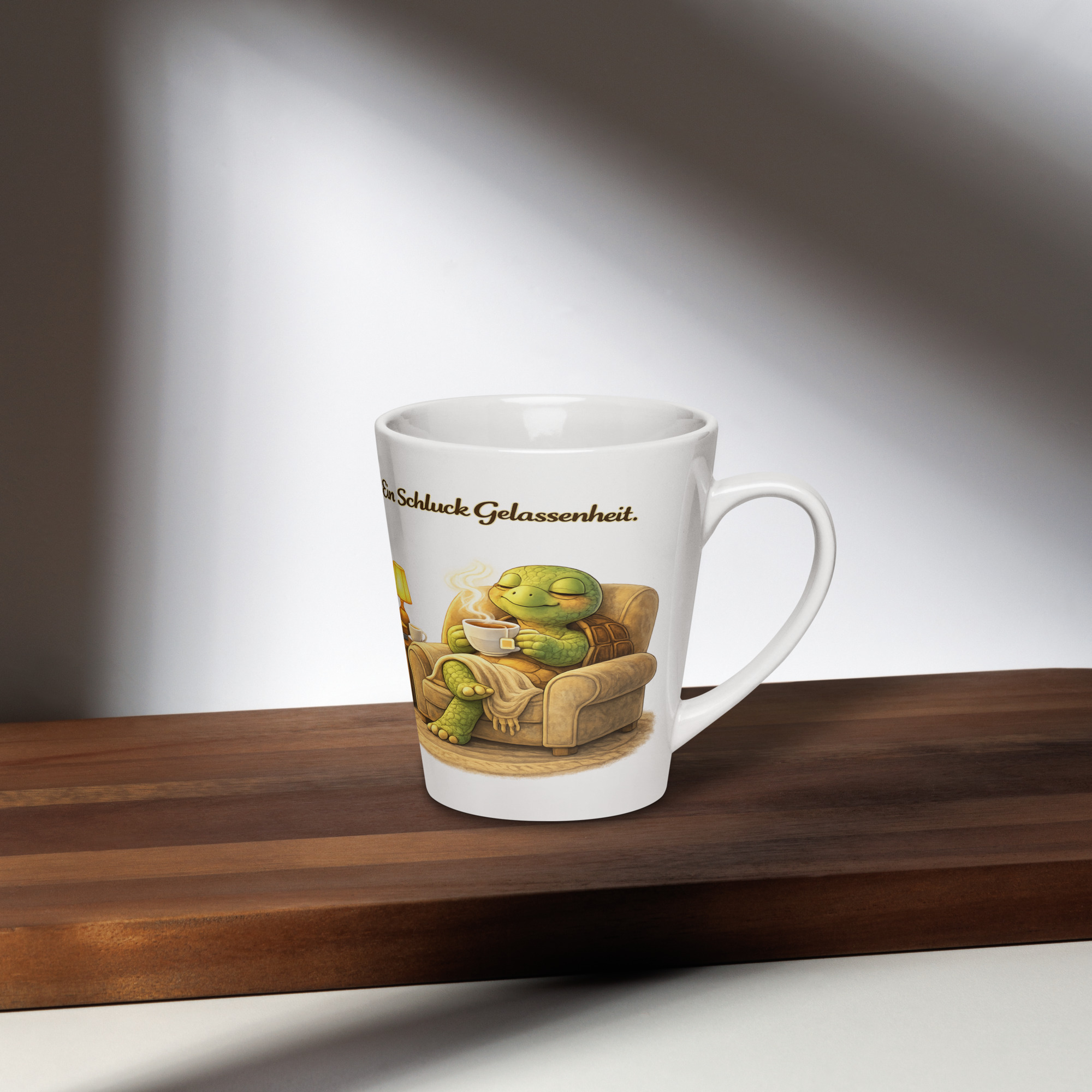Milchkaffeetasse Schildkröte mit Gelassenheit 1 Milchkaffeetasse Schildkröte mit Gelassenheit