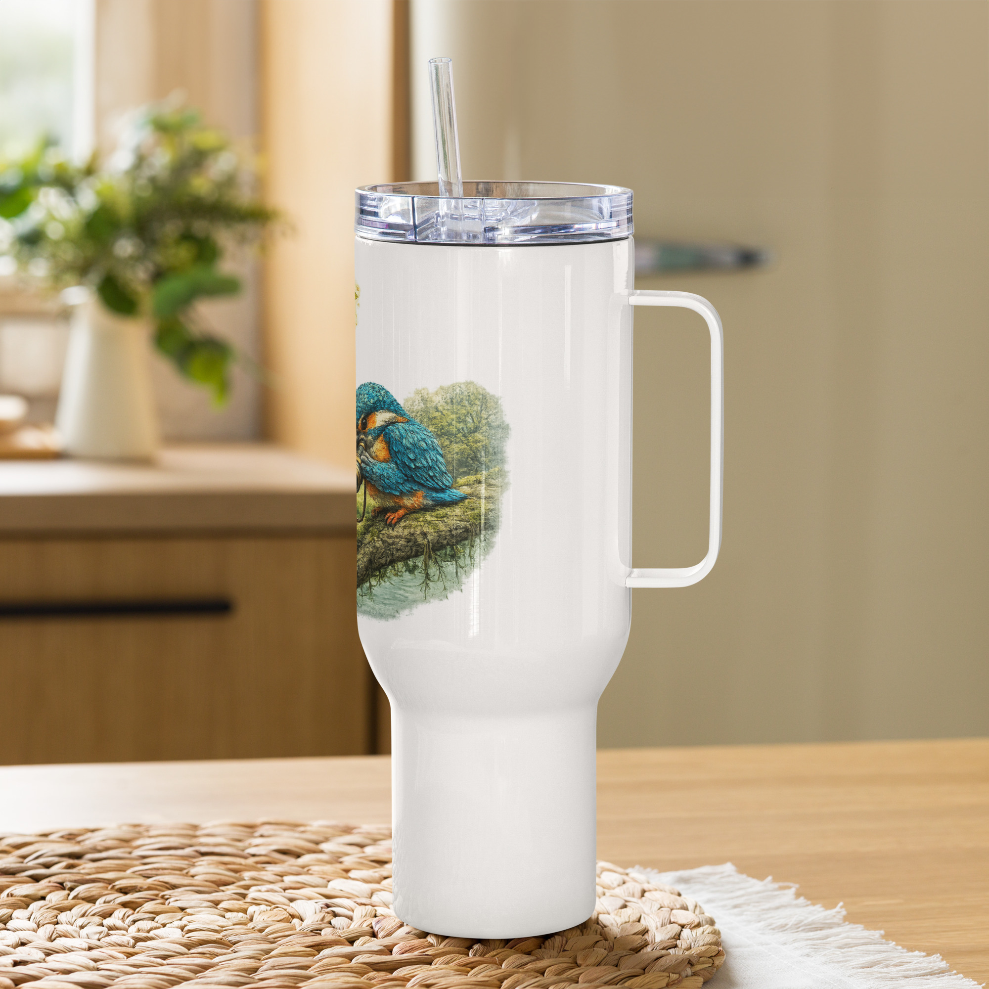 Reisebecher mit Griff Eisvogel mit Durchblick 1 Reisebecher mit Griff Eisvogel mit Durchblick