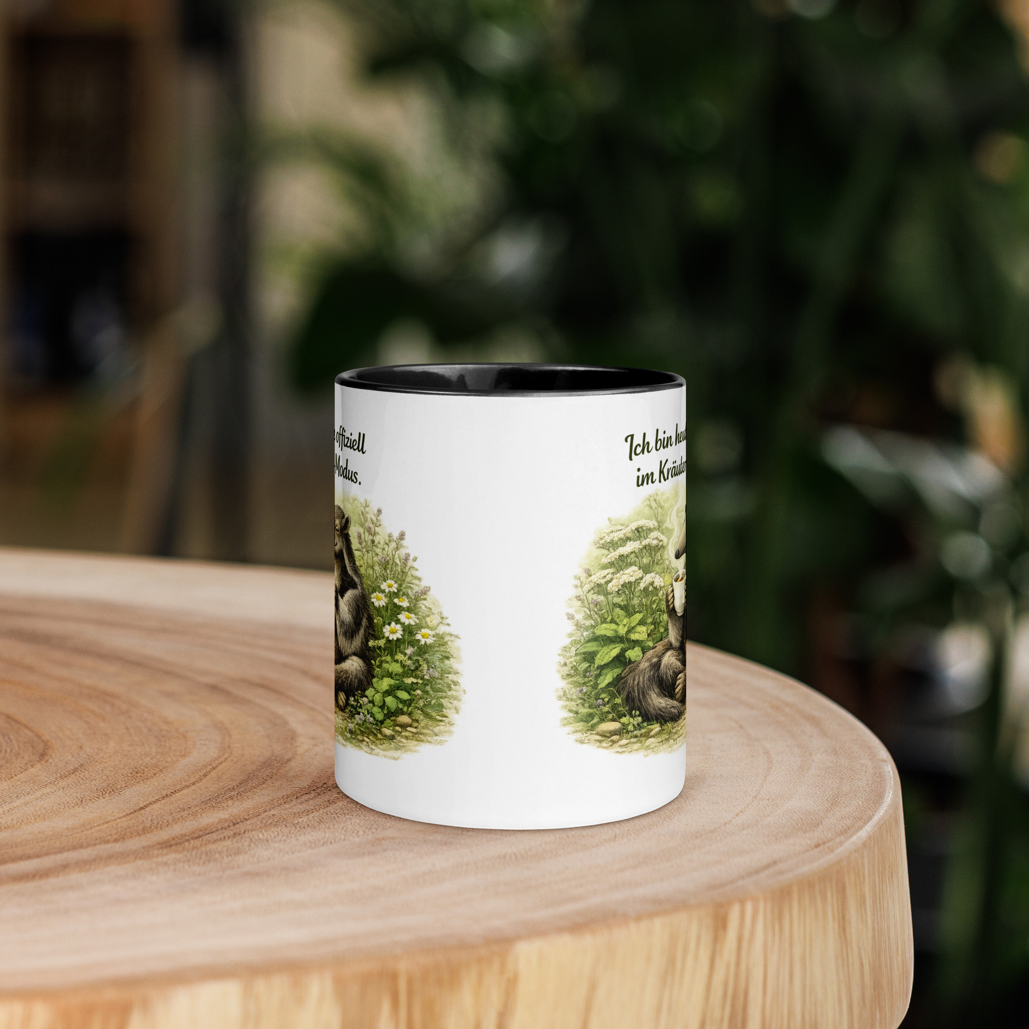 Tasse mit farbiger Innenseite Tee trinkender Ameisenbär 2 Tasse mit farbiger Innenseite Tee trinkender Ameisenbär – Bild 2