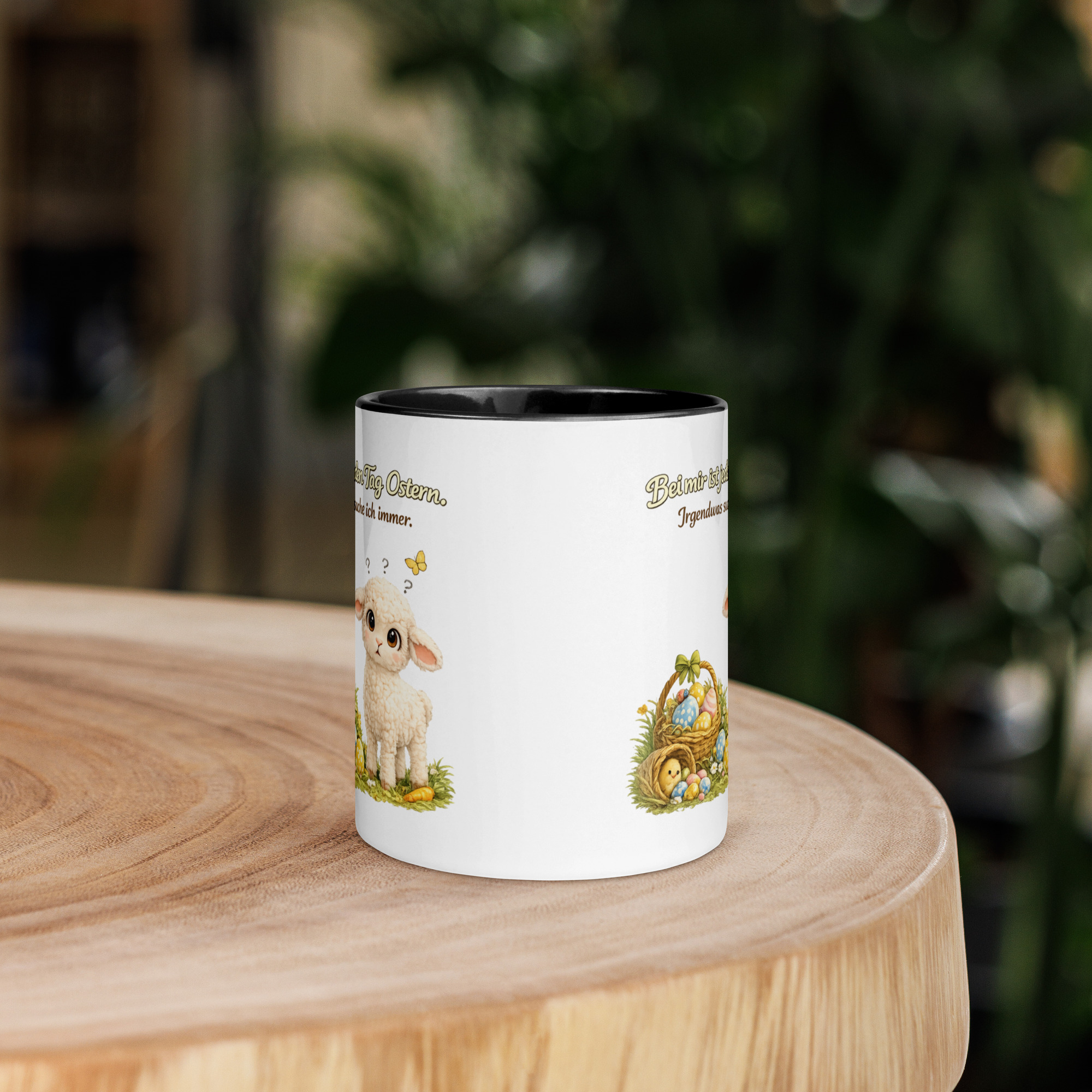 Tasse mit farbiger Innenseite Osterlamm 2 Tasse mit farbiger Innenseite Osterlamm – Bild 2