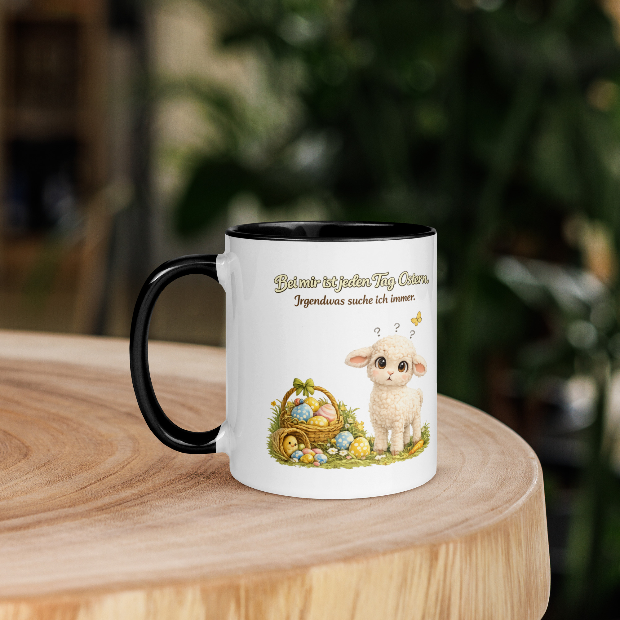 Tasse mit farbiger Innenseite Osterlamm 3 Tasse mit farbiger Innenseite Osterlamm – Bild 3