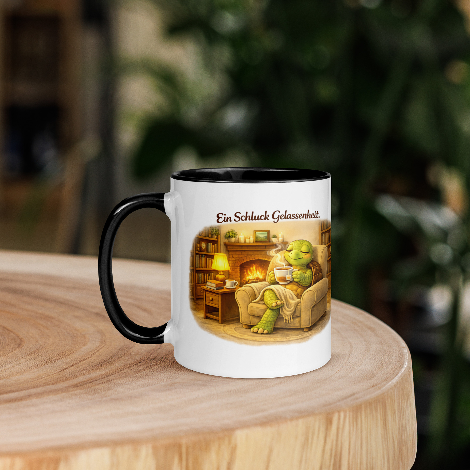 Tasse mit farbiger Innenseite Schildkröte mit Gelassenheit 3 Tasse mit farbiger Innenseite Schildkröte mit Gelassenheit – Bild 3