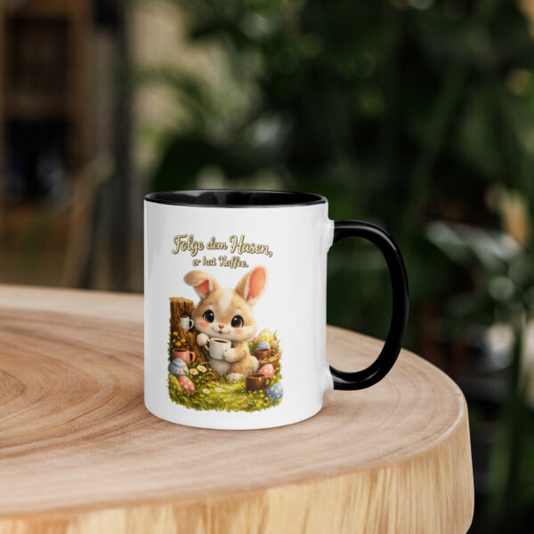 Tasse mit farbiger Innenseite Osterhase