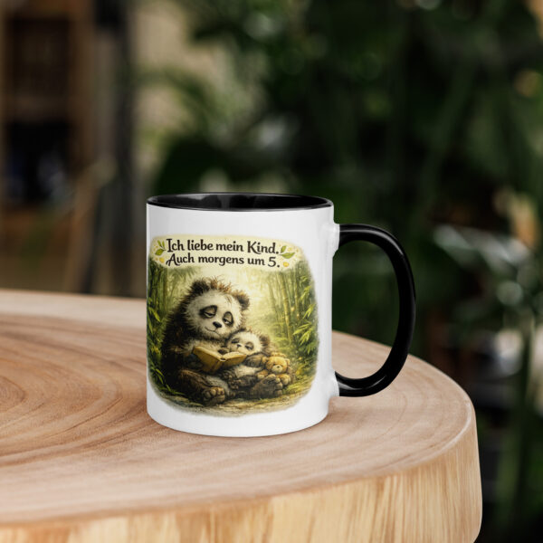 Tasse mit farbiger Innenseite Elternliebe Großer Panda