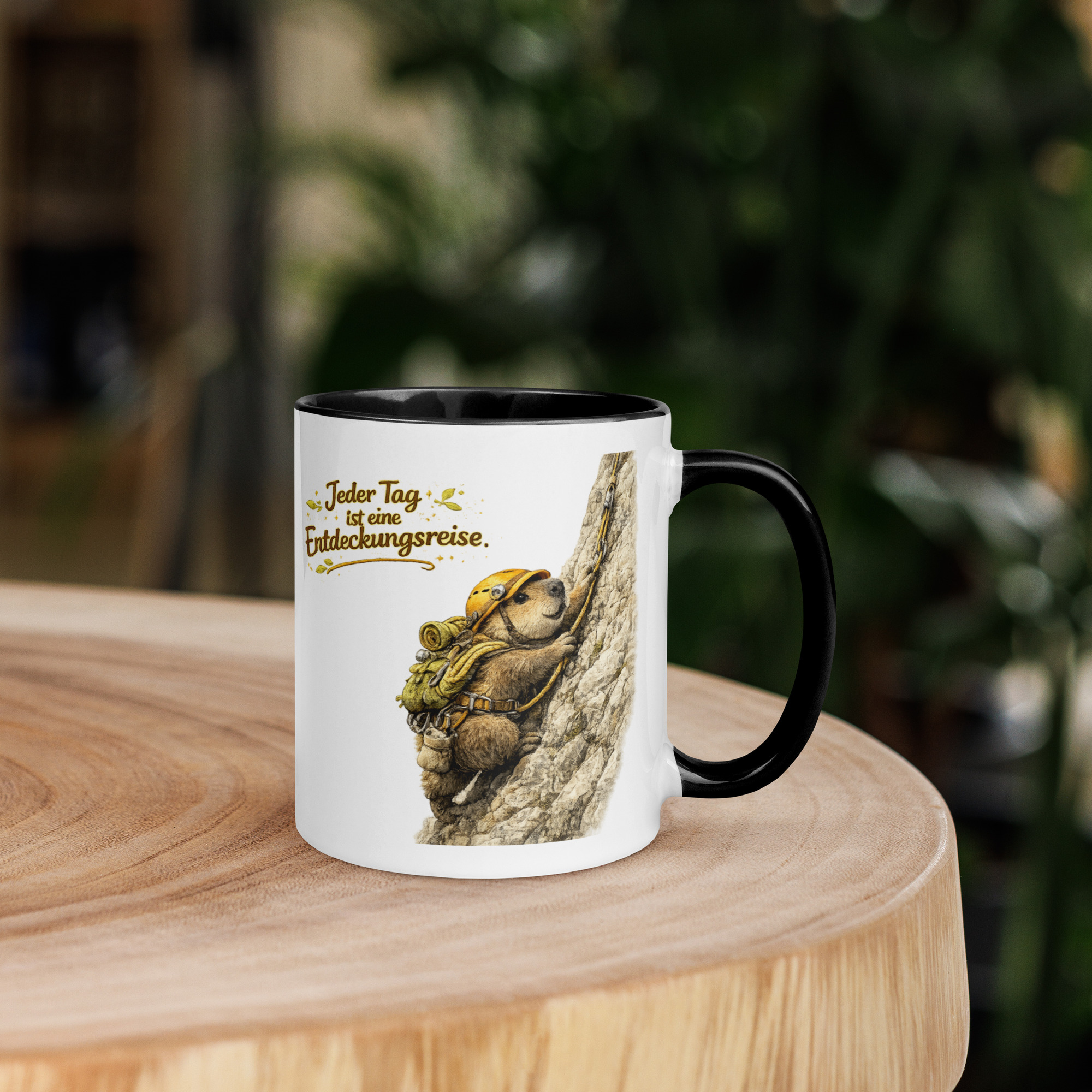 Tasse mit farbiger Innenseite für Kinder Murmeltier auf Entdeckungsreise 1 Tasse mit farbiger Innenseite für Kinder Murmeltier auf Entdeckungsreise