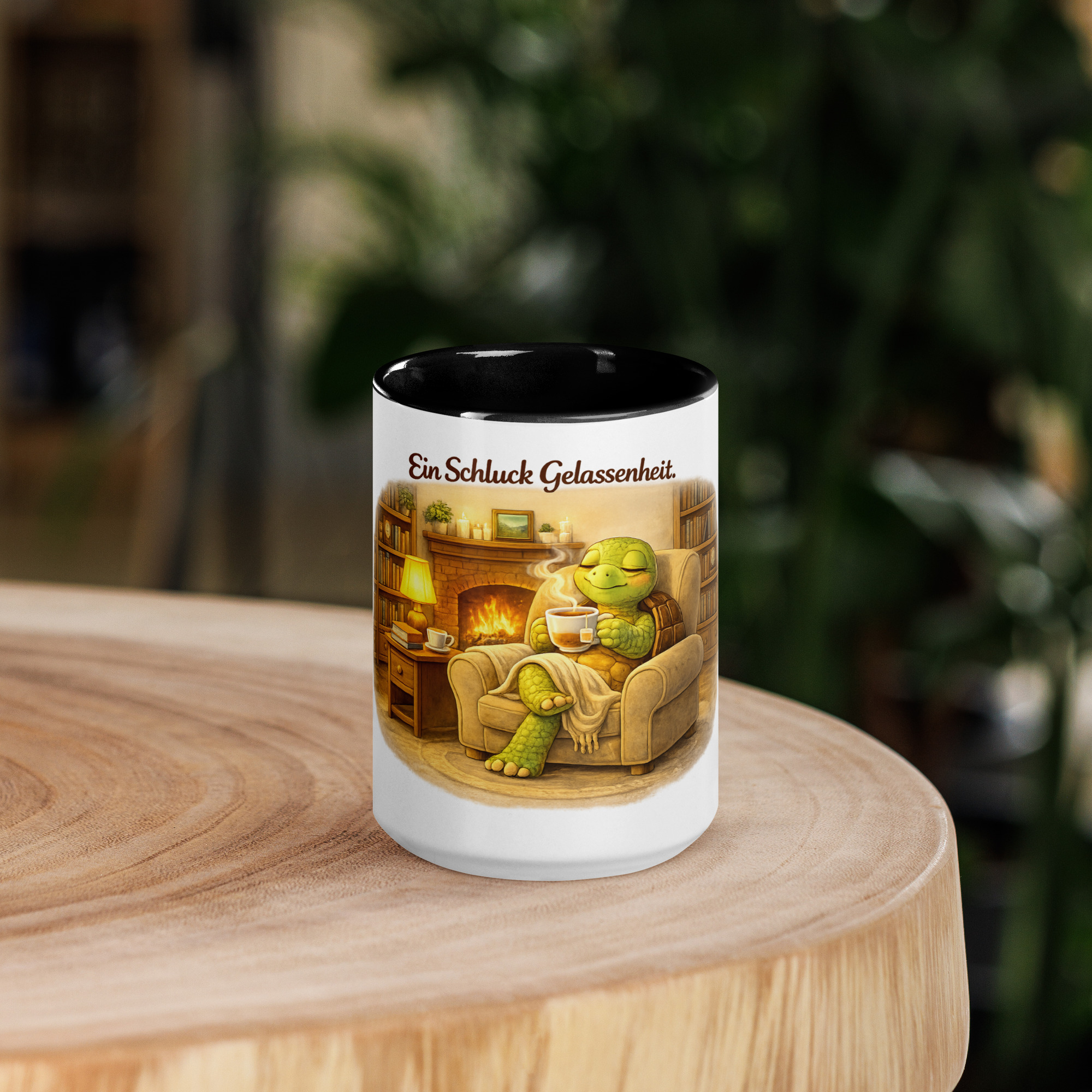 Tasse mit farbiger Innenseite Schildkröte mit Gelassenheit 4 Tasse mit farbiger Innenseite Schildkröte mit Gelassenheit – Bild 4