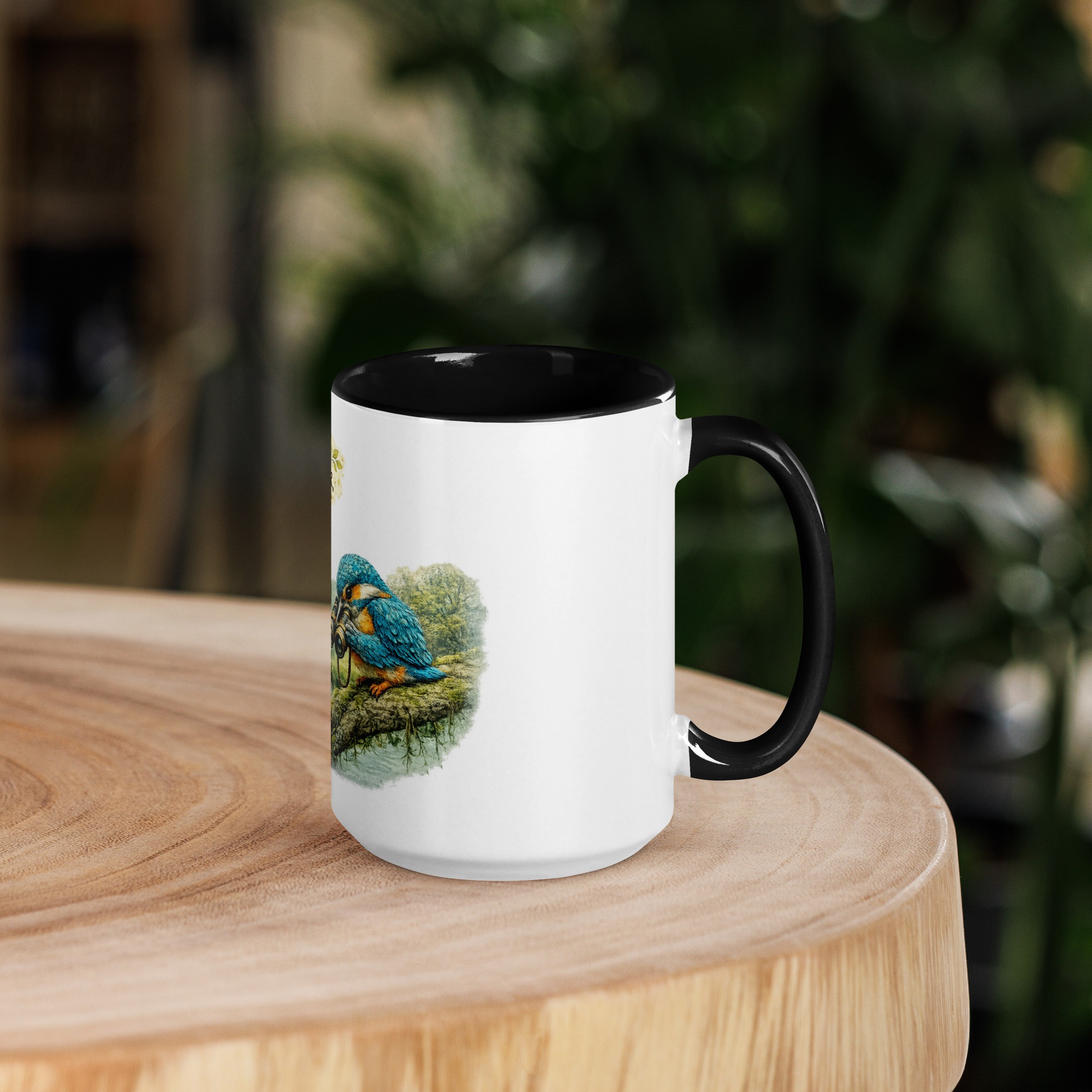 Tasse mit farbiger Innenseite Eisvogel mit Durchblick 1 Tasse mit farbiger Innenseite Eisvogel mit Durchblick