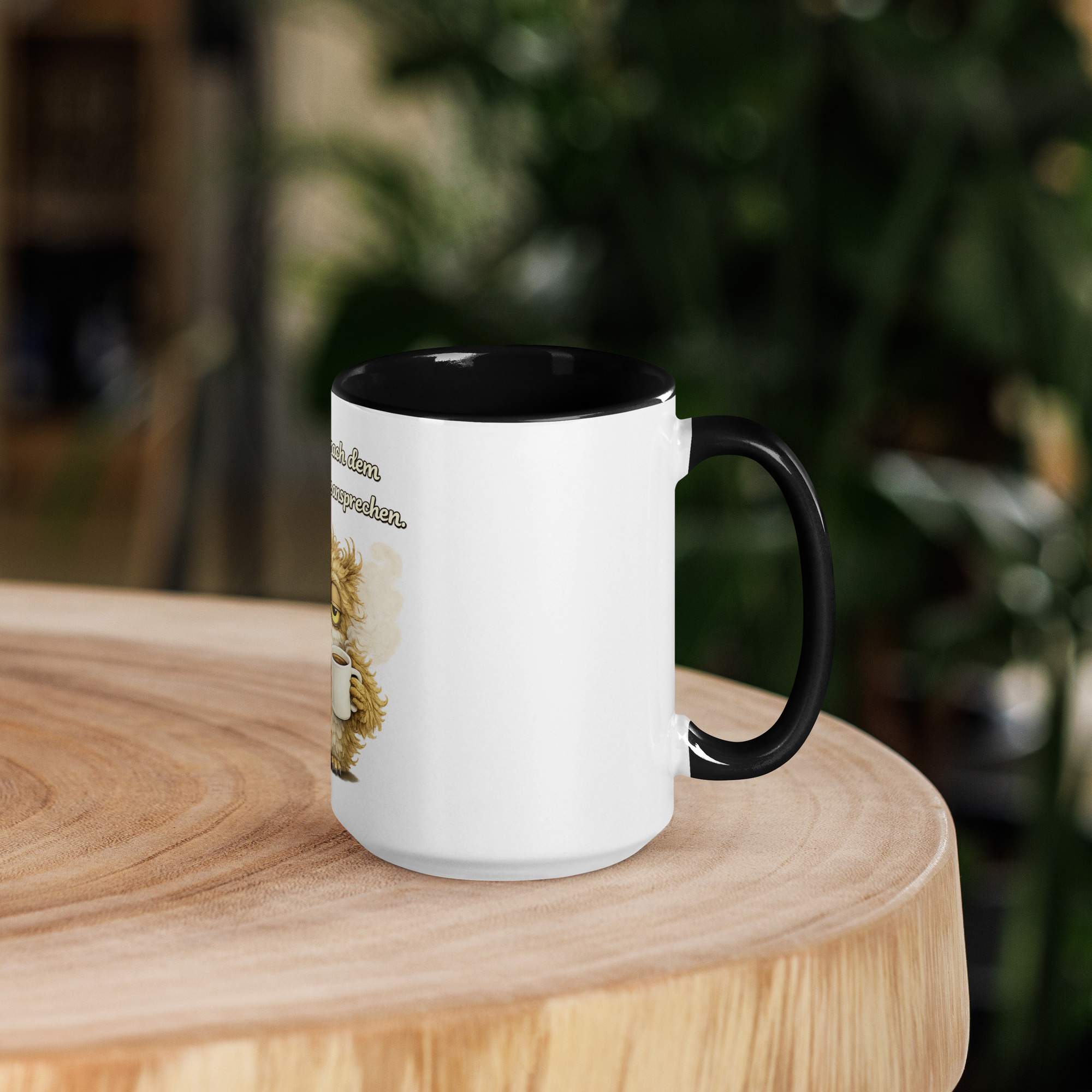 Tasse mit farbiger Innenseite müde Eule 6 Tasse mit farbiger Innenseite müde Eule – Bild 6