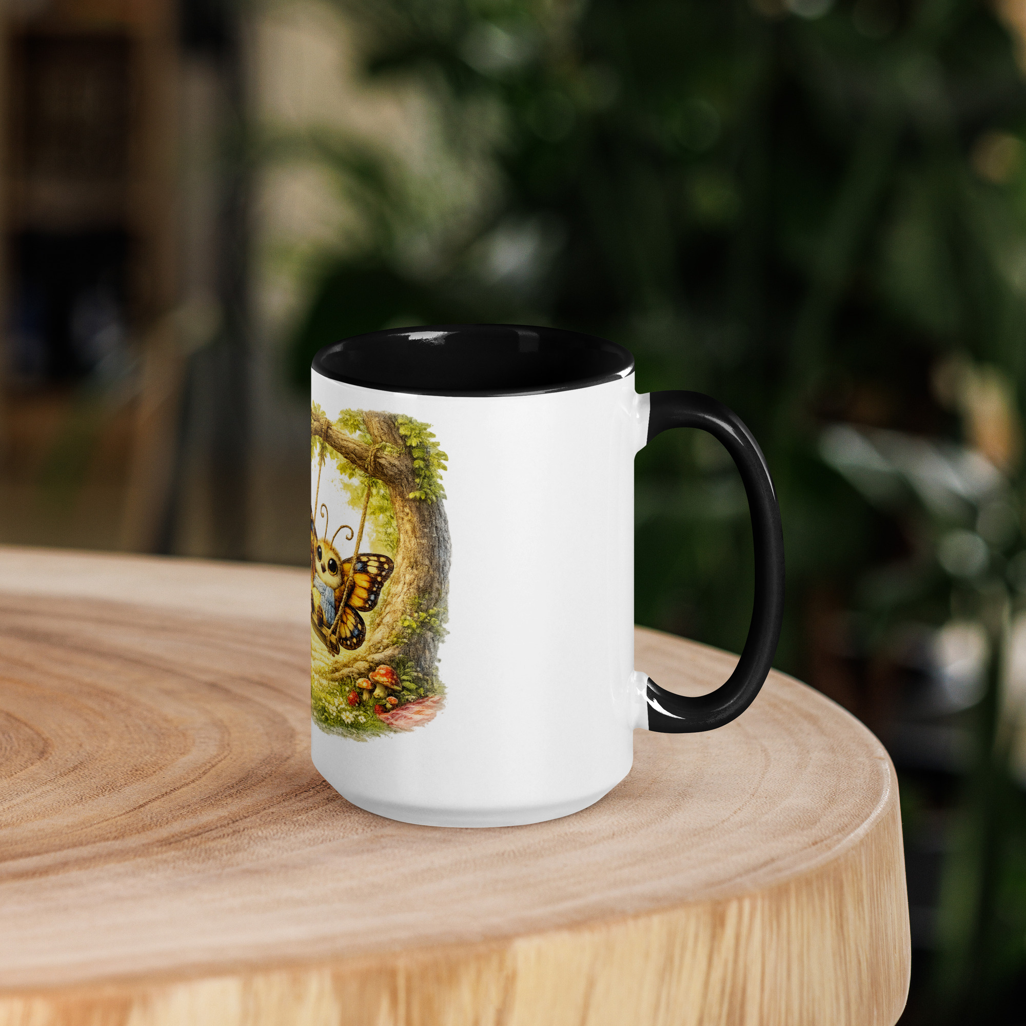 Tasse mit farbiger Innenseite schaukelnder Schmetterling im Sommer 6 Tasse mit farbiger Innenseite schaukelnder Schmetterling im Sommer – Bild 6