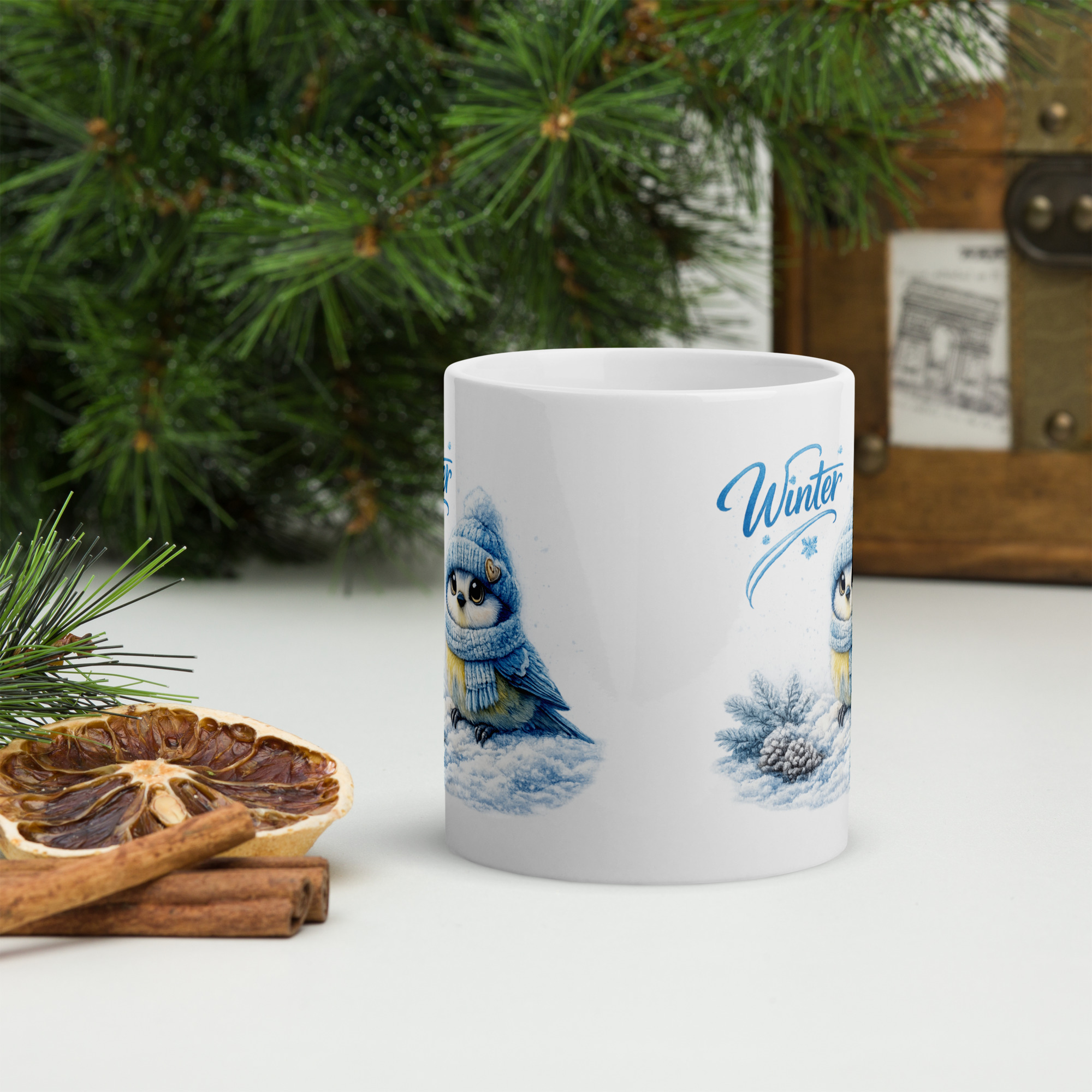 Tasse Blaumeise Winter 3 Tasse Blaumeise Winter – Bild 3