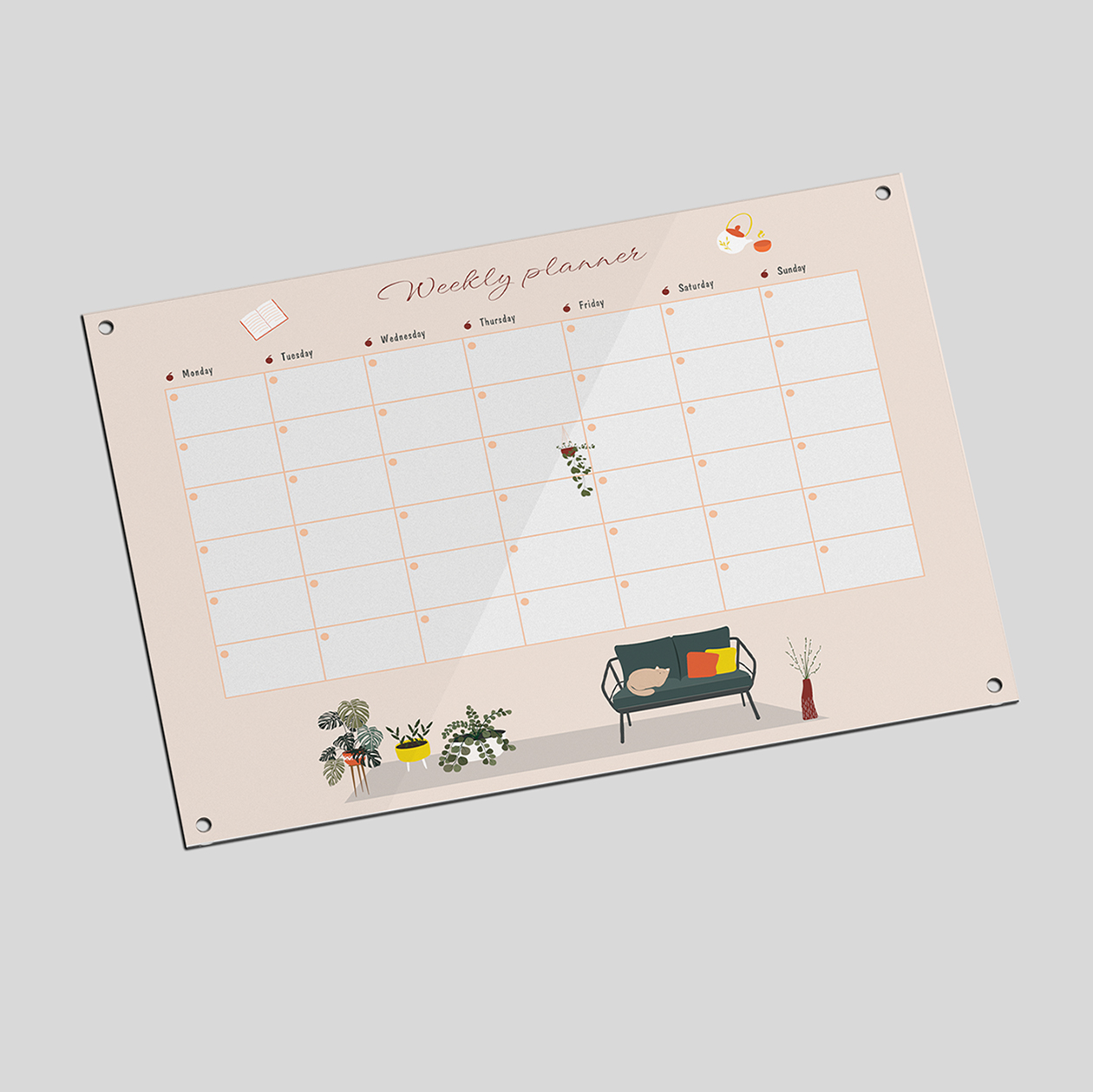 Acryl-Wandplaner 1 Acryl-Wandplaner – Produktbeispiel für die individuelle Gestaltung