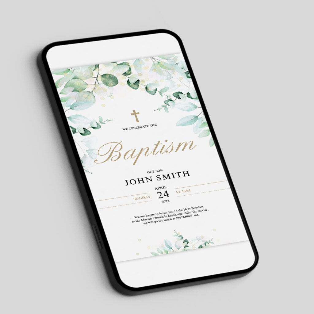 Digitale Einladungen – Beispiel einer digitalen Gestaltung