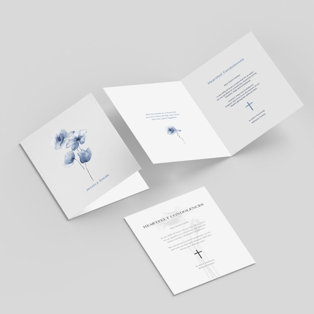 Beileidskarten – Produktbeispiel für die individuelle Gestaltung
