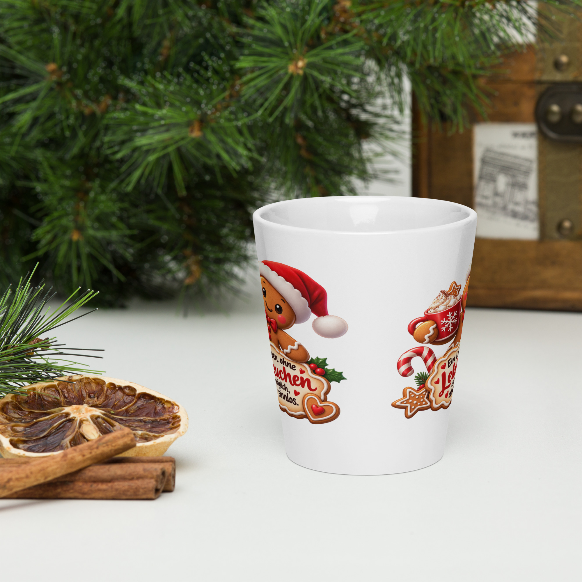 Milchkaffeetasse "Ein Leben ohne Lebkuchen ist möglich, aber sinnlos." 3 Milchkaffeetasse "Ein Leben ohne Lebkuchen ist möglich, aber sinnlos." – Bild 3