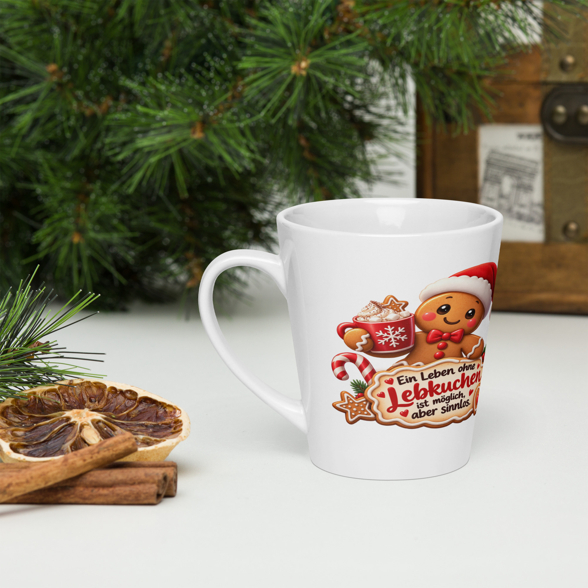 Milchkaffeetasse "Ein Leben ohne Lebkuchen ist möglich, aber sinnlos." 2 Milchkaffeetasse "Ein Leben ohne Lebkuchen ist möglich, aber sinnlos." – Bild 2
