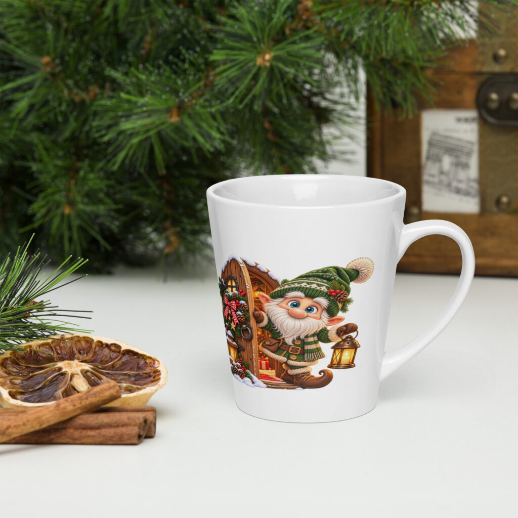 Milchkaffeetasse Weihnachtswichtel