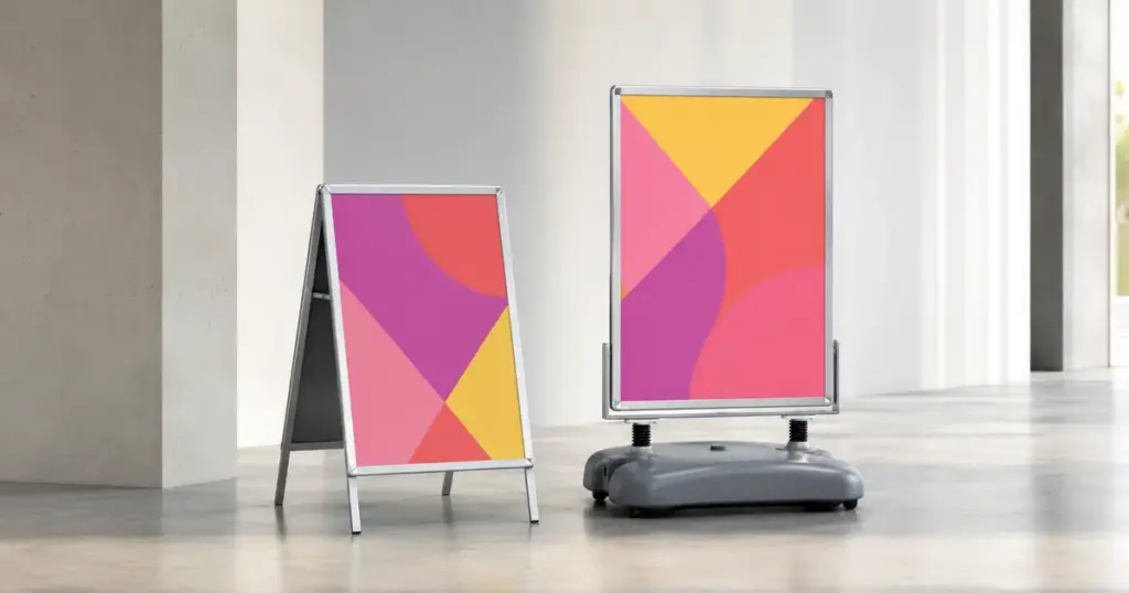 Plakataufsteller – Produktbeispiel für die individuelle Gestaltung