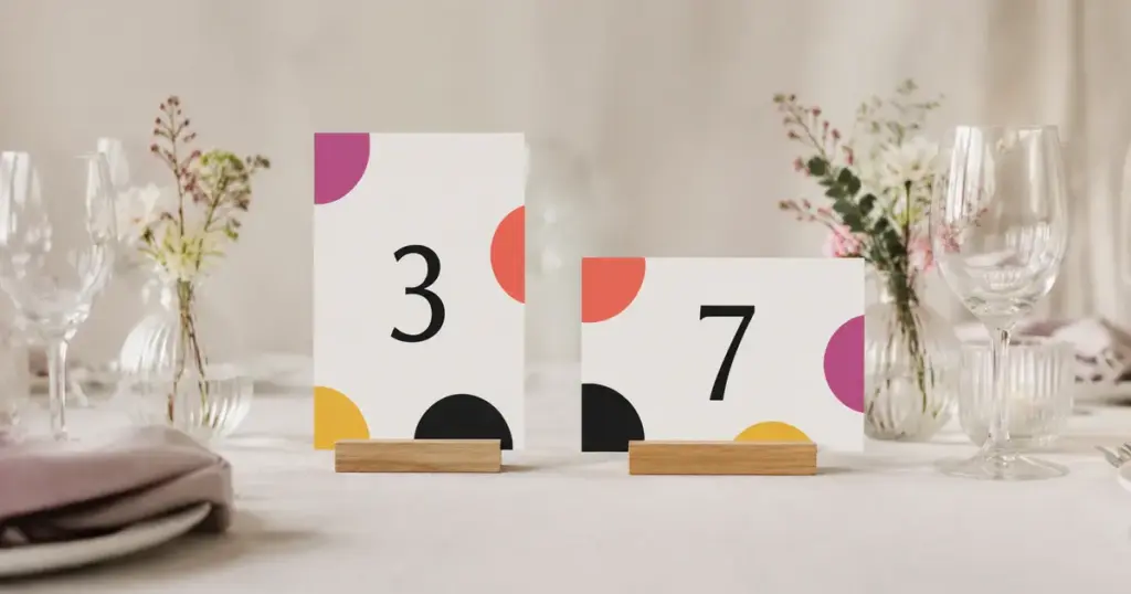 Tischnummern – Produktbeispiel für die individuelle Gestaltung