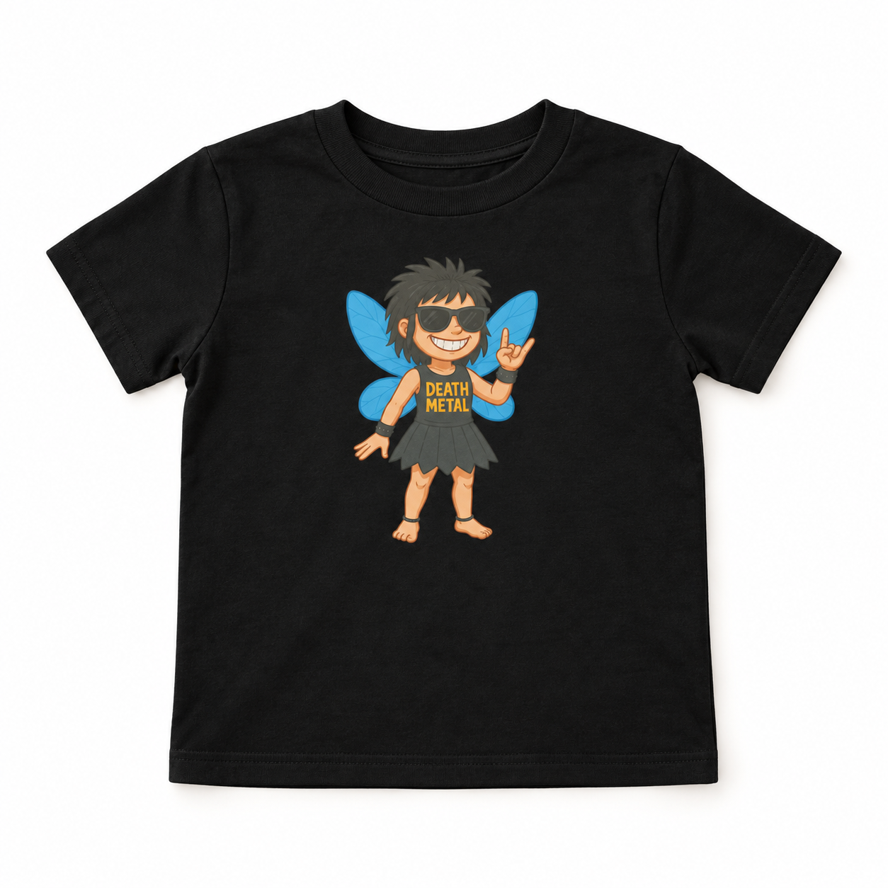 Death Metal Fee Jersey-T-Shirt für Kleinkinder 1 Death Metal Fee Jersey-T-Shirt für Kleinkinder – Produktaufnahme mit sichtbarem Motiv