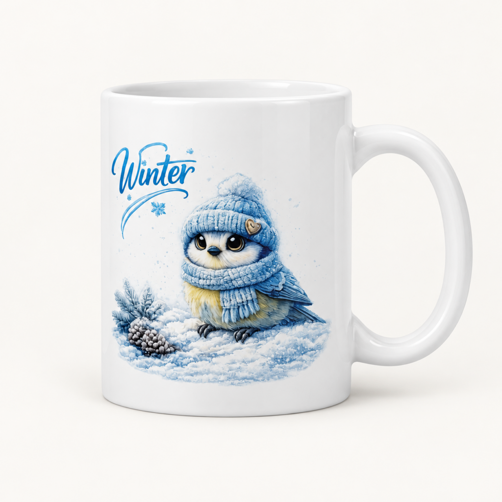 Tasse Blaumeise Winter