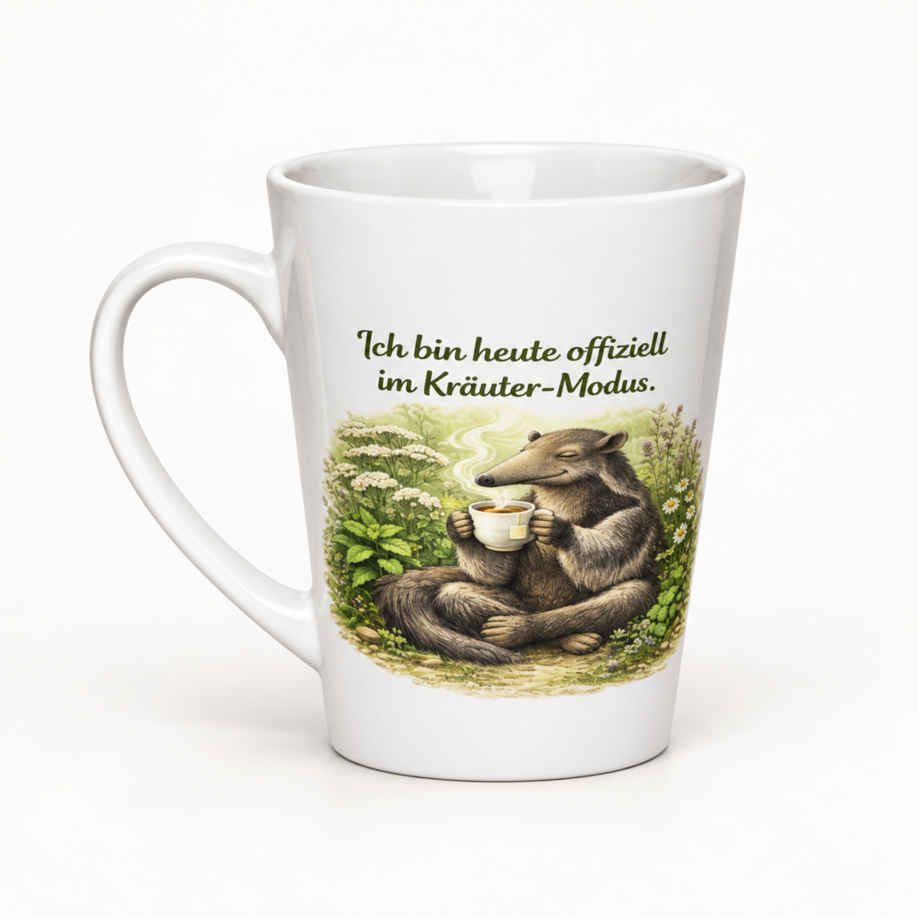 Milchkaffeetasse Teetrinkender Ameisenbär