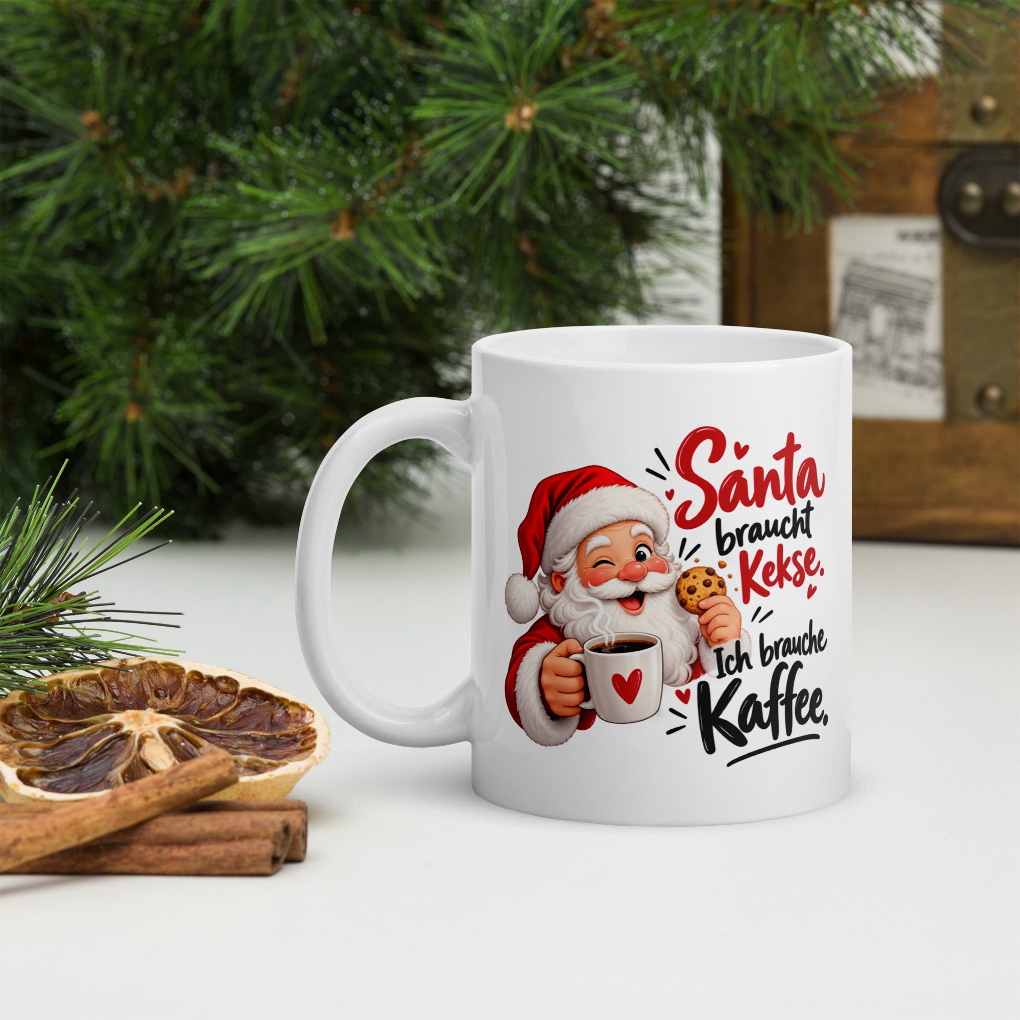 Tasse Santa braucht Kekse, ich brauche Kaffee 2 Tasse Santa braucht Kekse, ich brauche Kaffee – Bild 2
