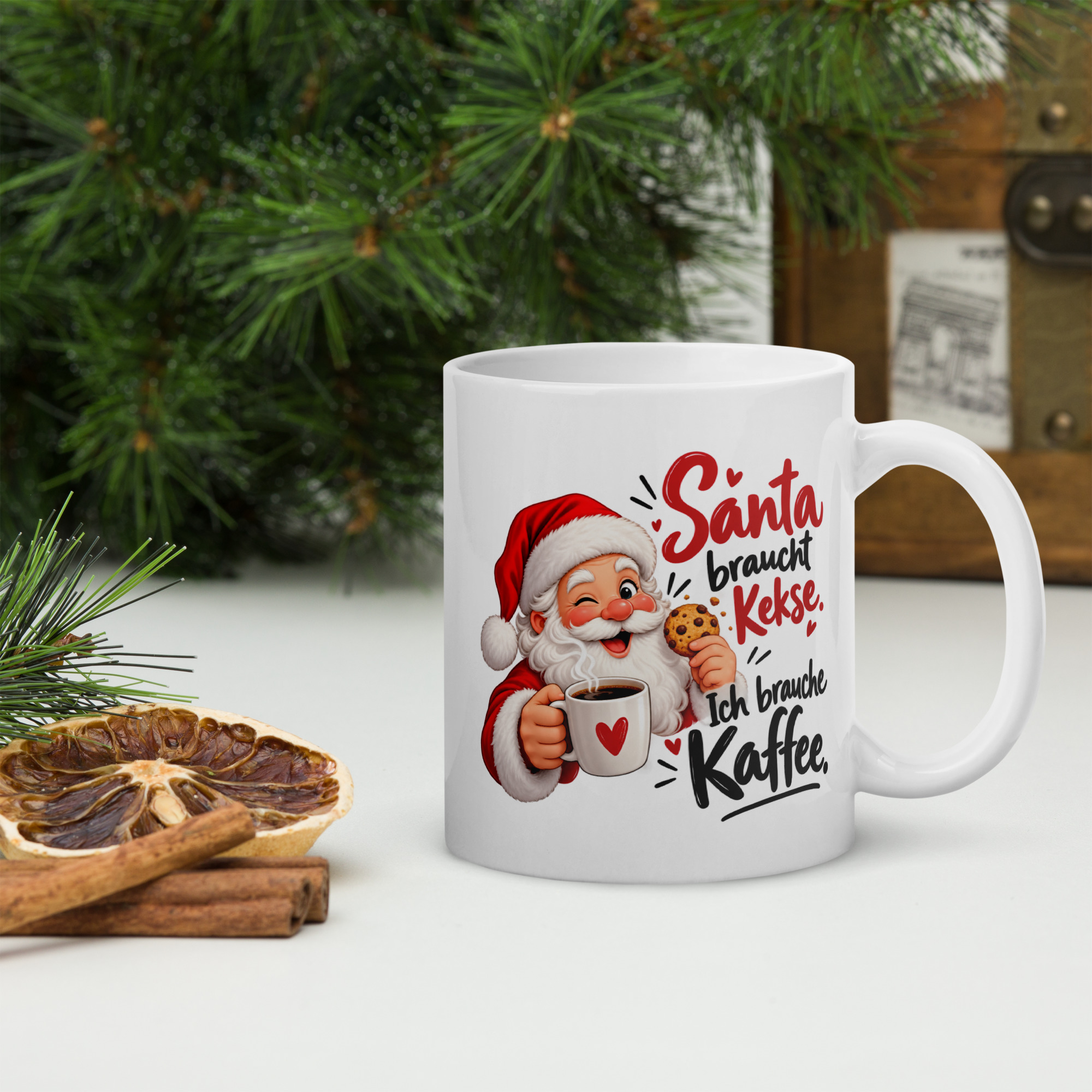Tasse Santa braucht Kekse, ich brauche Kaffee 3 Tasse Santa braucht Kekse, ich brauche Kaffee – Bild 3
