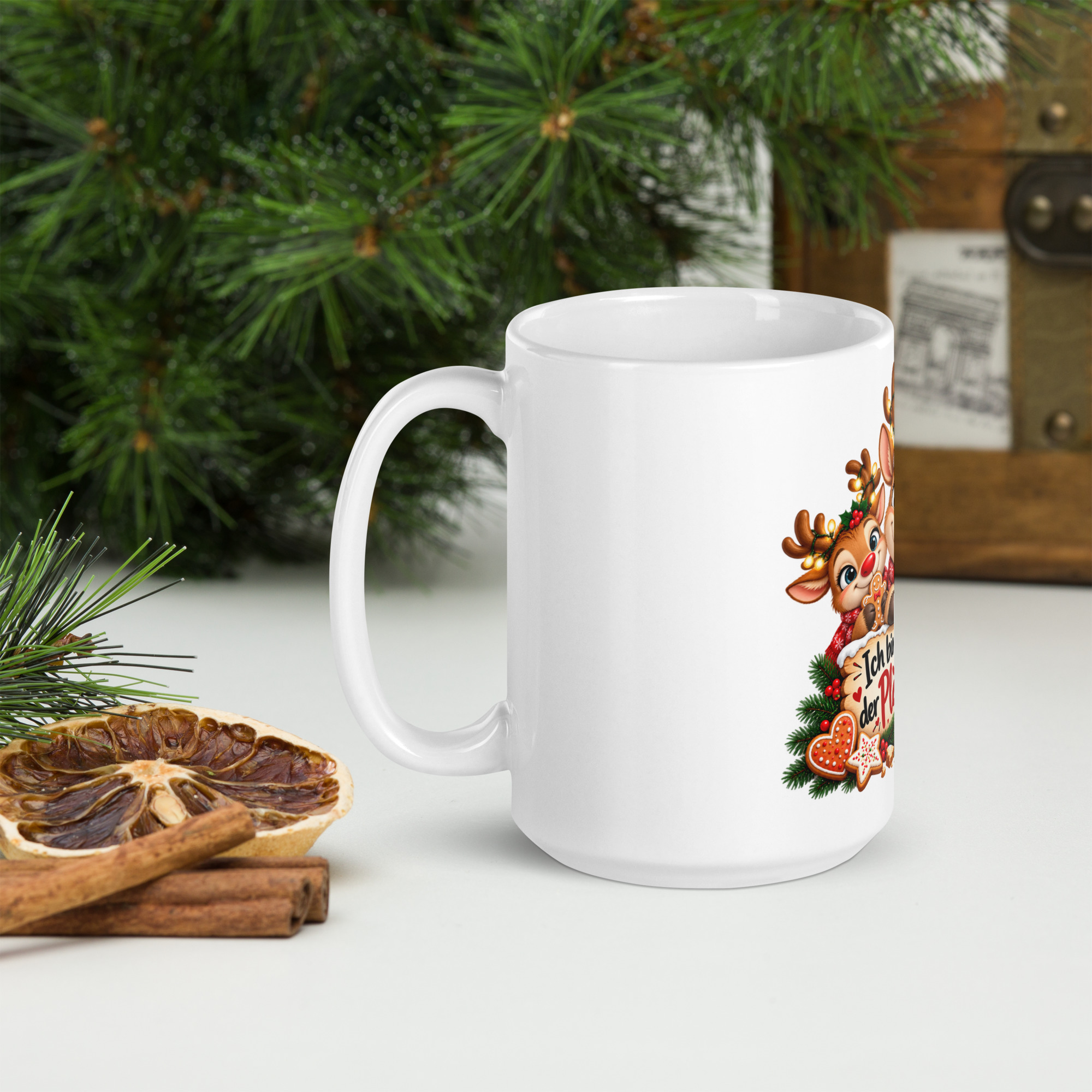 Tasse- Rentiere " Ich bin nur wegen der Plätzchen hier" 5 Tasse- Rentiere " Ich bin nur wegen der Plätzchen hier" – Bild 5